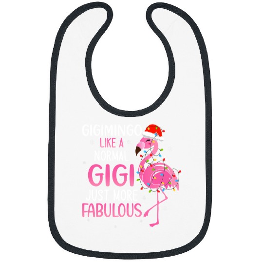 Flamingo Pet like a Normal Gigi Funny Christmas Lights Grandma 6 Bibs
