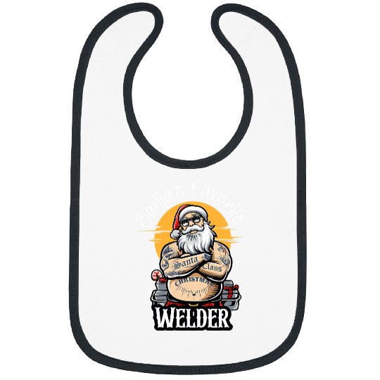 Welder Job Santas Favorite Welder Funny Christmas Bad Santa Claus Bibs