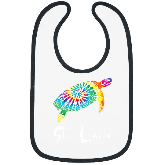 Turtle Pet St Lucia Island Tie Dye Sea Turtle Caribbean Sea St Lucia Bibs