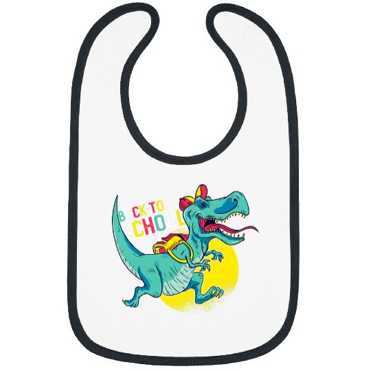 Dinosaur Pet T rexs Dinosaur Back to School Boys Design Bibs