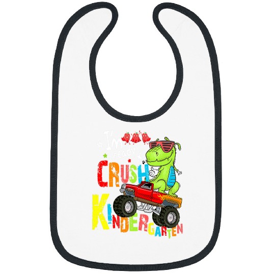 Dinosaur Pet Im Ready To Crush Kindergarten Dinosaur First Day of School 2 Bibs