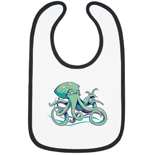 Octopus Pet Coral Reef Octopus Ocean Living Being Bibs