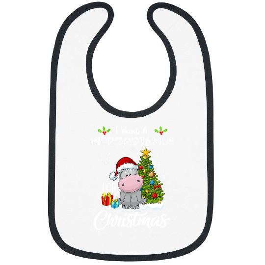 Hippo Pet I Want A Hippopotamus For Christmas xmass Hippo 209 Bibs