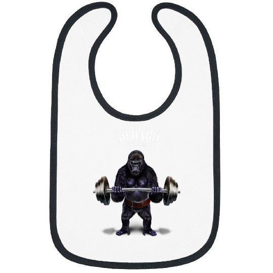 Gorilla Pet Weightlifting in Fitness Gym Bibs