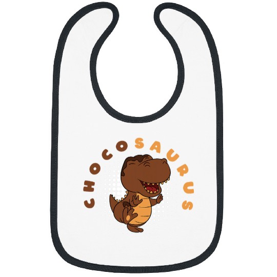 Dinosaur Pet Chocosaurus Choco Lover Dinosaur Chocolate Eater Bibs