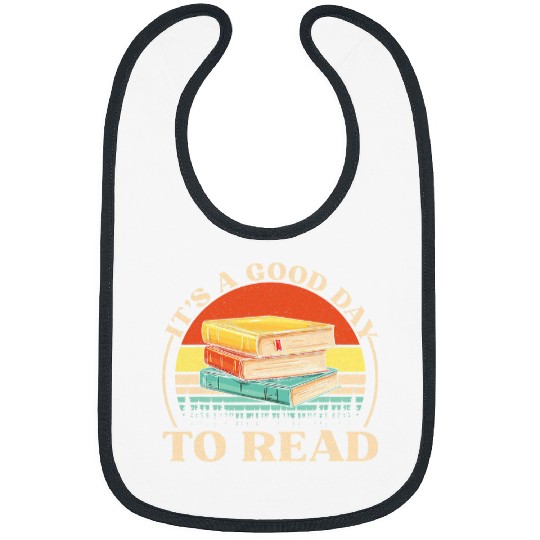 Book Fun Its a Good Day to Read Tee Retro Book Lover Bibs