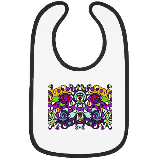 Chicken Pet and Cyclops Neurographic Art Design with Red Bibs