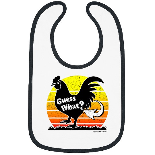 Chicken Pet Guess What Chicken Butt Boys Girls Kids Classic Cool Orange Bibs
