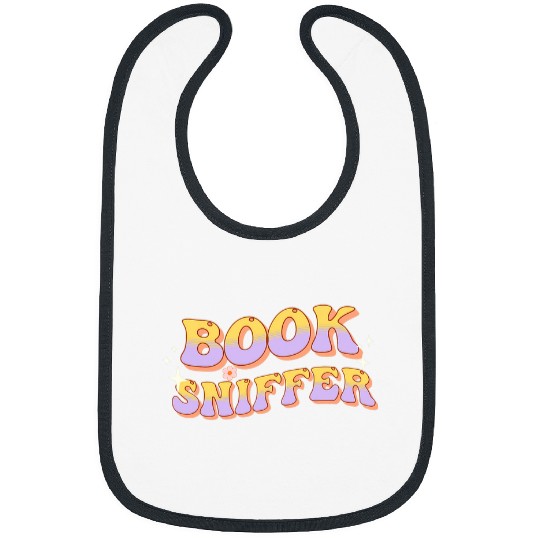 Book Fun Sniffer Retro Funny Book Lover Reading Librarian 1970s Bibs