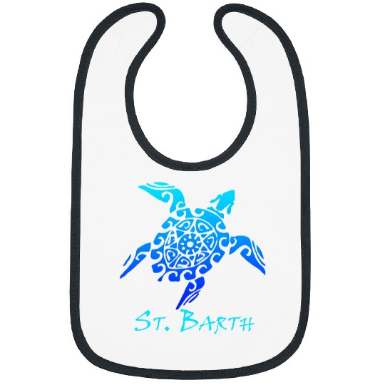 Turtle Pet St Barth Tribal Turtle Polynesian Tattoo Style Bibs