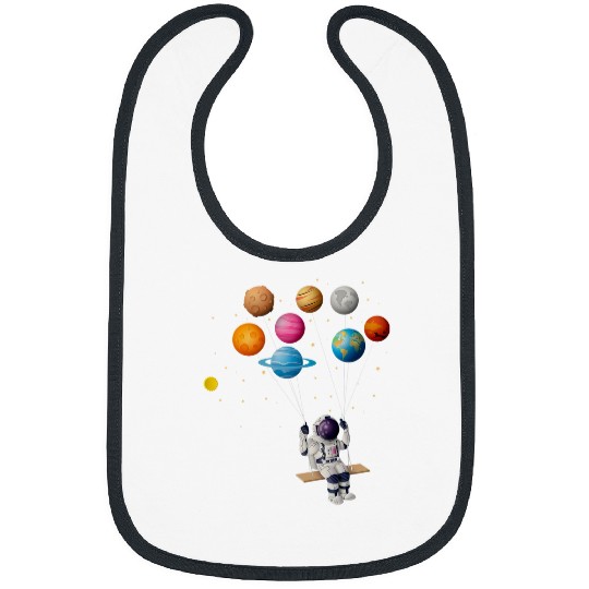 Astronaut Job Swinging Solar System Balloon Space Astro Universe Bibs