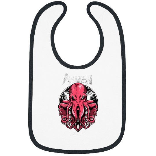 Octopus Pet AWAKEN Behemoth Elder Giant Squid Design Mens Womens Youth Bibs