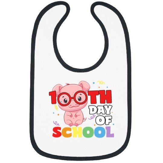Pig Pet 100th Day Of School Pig Cute 100 Days Student Teacher Bibs