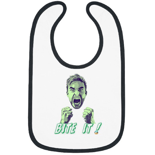 Fishing Fun Bite It Angry Fisherman Laughing Fish Funny Fishing Gifts Bibs