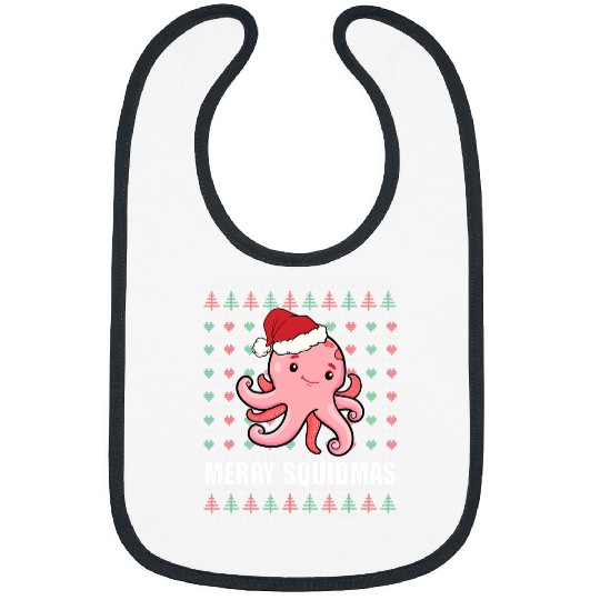 Octopus Pet Cute Cthulhu xmass Squid Monster Ugly Christmas 11 Bibs