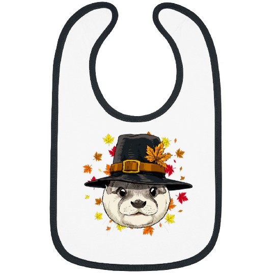 Otter Pet Thanksgiving Sea Otter Pilgrim Turkey Day Autumn Bibs