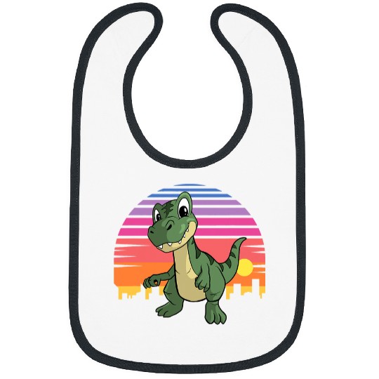 Dinosaur Pet Sunset T Rex Bibs