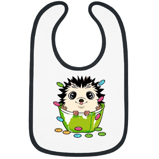 Hedgehog Pet Cereal Cute Animal Lover Bibs
