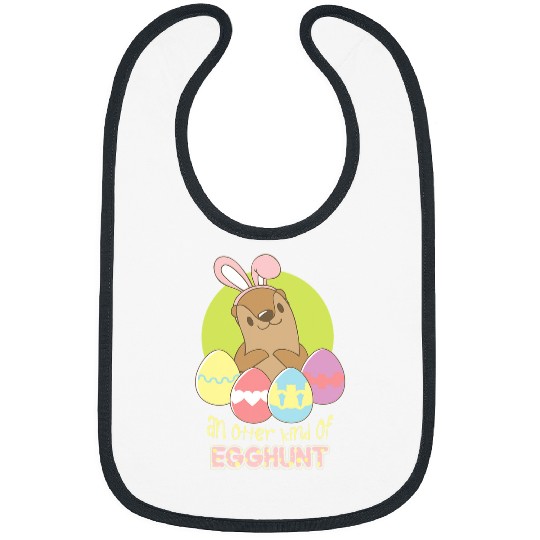 Otter Pet Otters Easter Otter Funny Sea Otter Rabbit Easter Bunny Egg Hunter Bibs