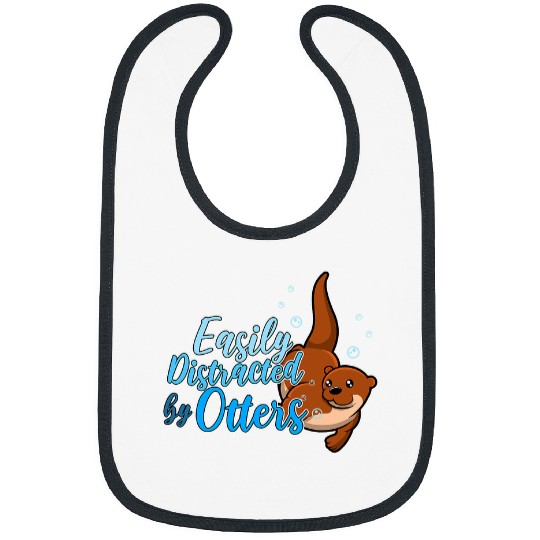 Otter Pet Otters Distracted by Otters Sea Otter River Forest Animal Rodent Bibs
