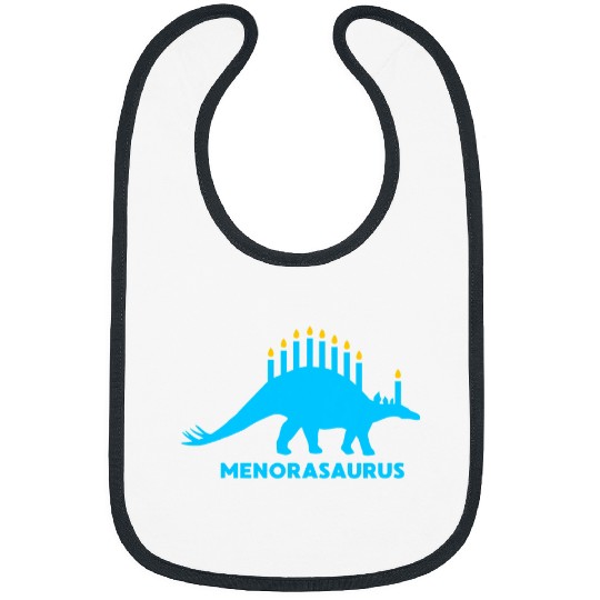 Dinosaur Pet Hanukkah Dinosaur Menorasaurus Funny Jewish Stegosaurus Bibs