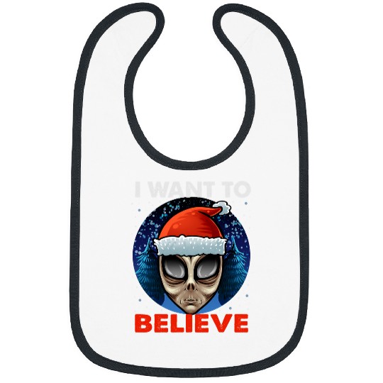 Aliens UFO I Want To Believe 2Christmas Bibs