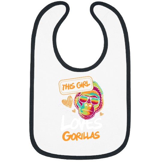 Gorilla Pet This Girl Loves Gorillas Monkey Whisperer Zookeeper Bibs