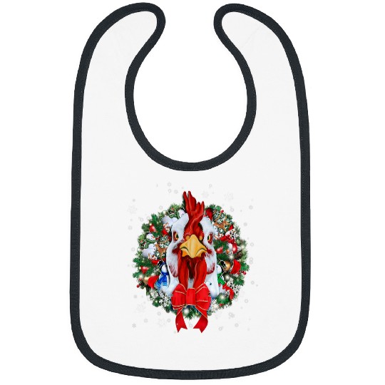 Chicken Pet christmas wreath ornament decoration xmass pajama Bibs
