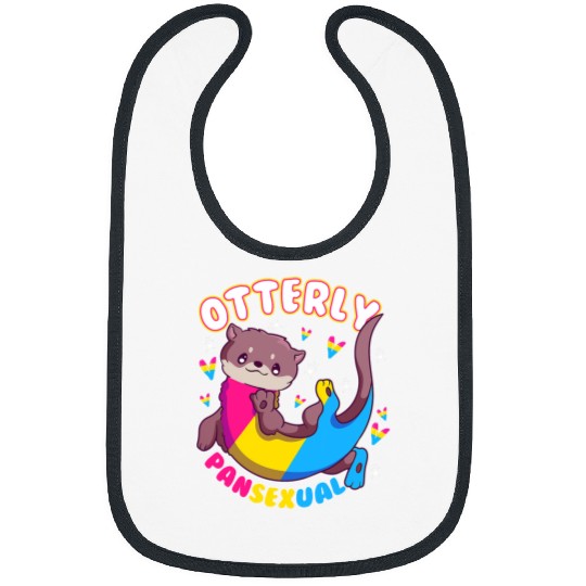 Otter Pet Super Cute Otter Otterly Pansexual Pride Bibs