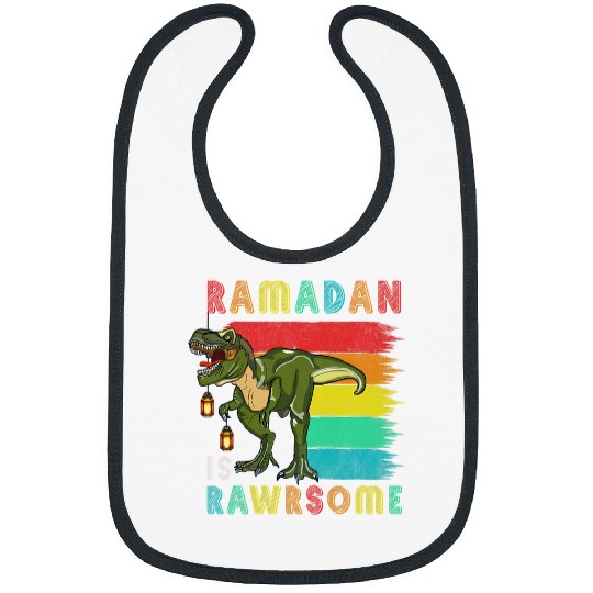 Dinosaur Pet Kids Ramadan Dinosaur Ramadan Is Rawrsome Ramadan Mubarak for Kid 1 Bibs