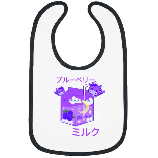Cow Pet Japanese Kawaii Anime Cow Blueberry Milk Bibs