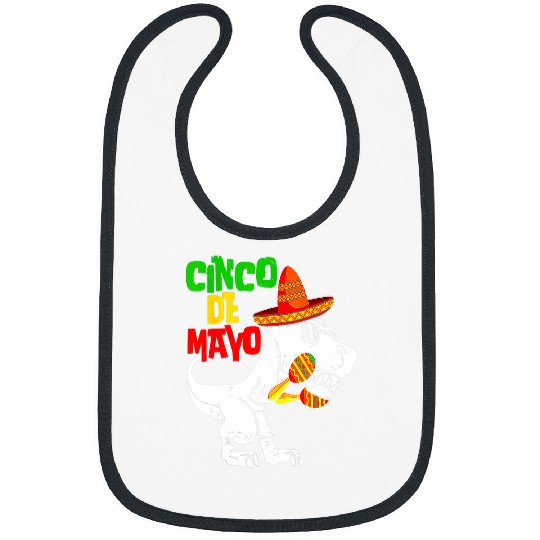 Dinosaur Pet T rexs Cinco De Mayo Cute Sombrero Dinosaur Mexican Party 2 Bibs