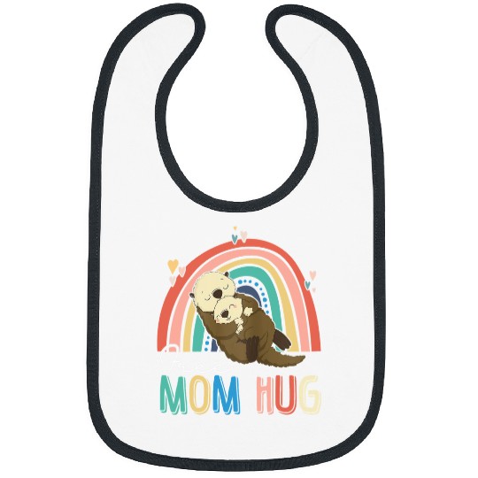 Otter Pet Otters frees Mom Hugs Otter Cute Rainbow Flag Gay Pride LGBT Bibs