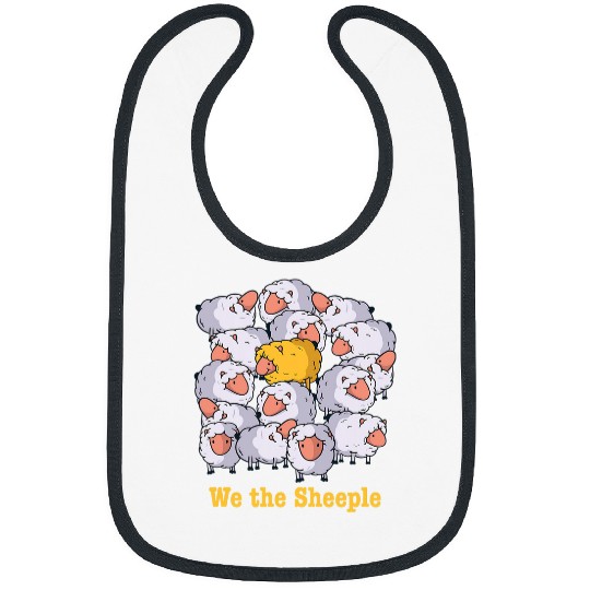 Sheep Pet Funny We the Sheeple Sheep Farm Animal Society Joke Bibs