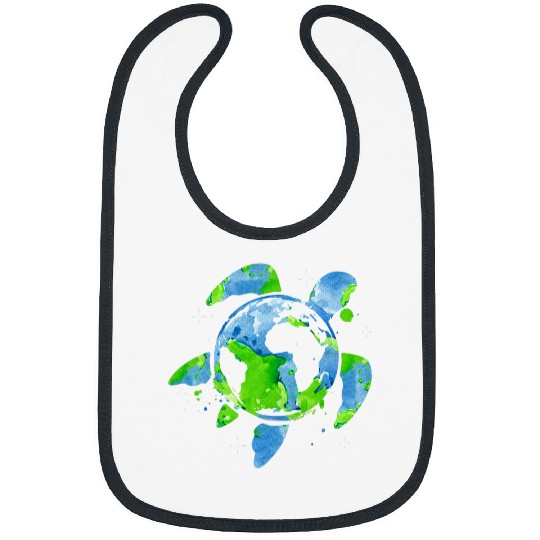 Turtle Pet Earth Day Restore Earth Sea Turtle Art Save the Planet Bibs