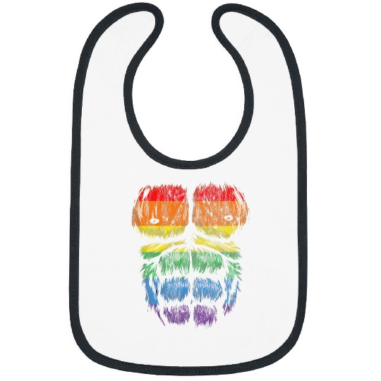 Gorilla Pet Rainbow Love Gorilla Gay Bibs