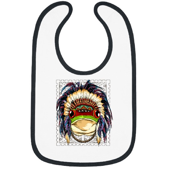 Frog Pet Native Indian Frog Native American Indian Frog Lovers Bibs