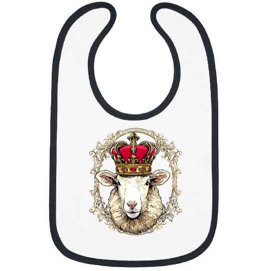 Sheep Pet Royal Sheep King Queen Princess Lamb Farm Animal Bibs