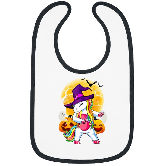 Unicorn Pet Cute Halloween Costume Girls Women Witchy Unicorn Halloween 2 Bibs