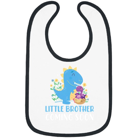 Dinosaur Pet Kids Little Brother Coming Soon Bibs