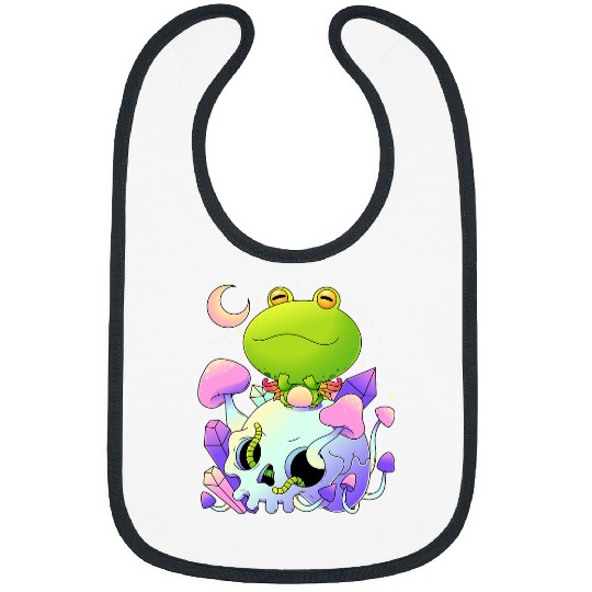 Frog Pet Pastel Goth Fairy Frog Aesthetic Fairycore Gothic Kawaii Bibs