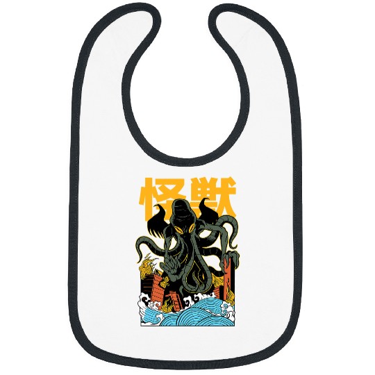 Octopus Pet Cthulhu Octopus Kraken 90s Eboy Japanese Clothing Aesthetic 7 Bibs