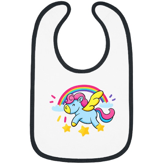 Unicorn Pet Cute Rainbow Fantasy Animal Mythical Creature Unicorn 1 Bibs