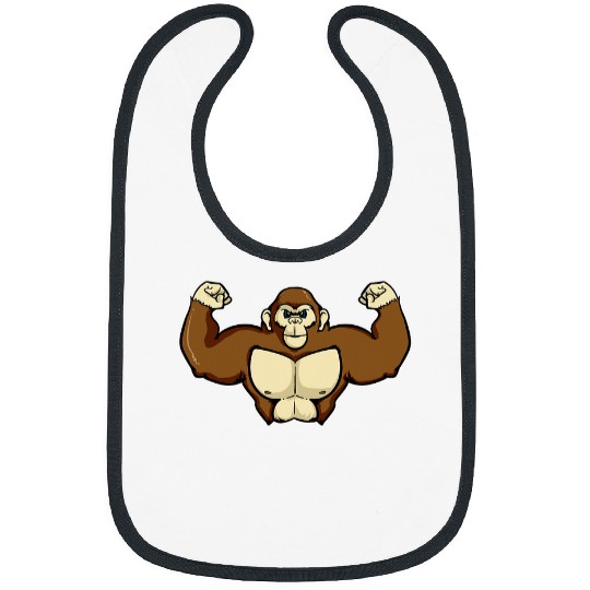 Gorilla Pet Strong gorilla monkey with robust body and muscles for kids Bibs