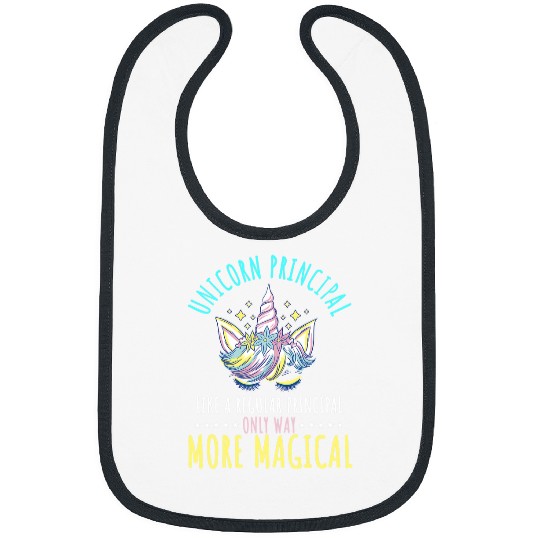 Unicorn Pet Principal School Educator Lover Bibs