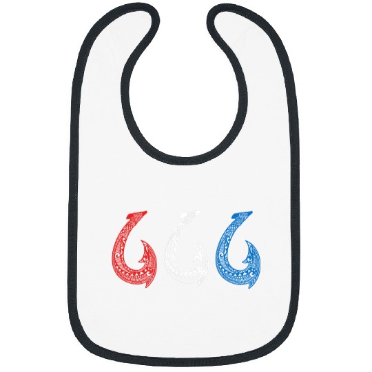 Fishing Fun Tribal Hawaiian Fish Hook Pacific Islander Ocean Fishing Bibs