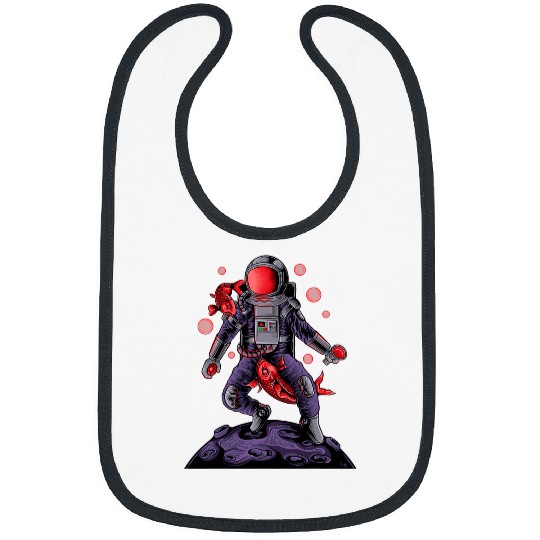 Astronaut Job Funny Moon Landing Astronaut Flat Earth 3 Bibs