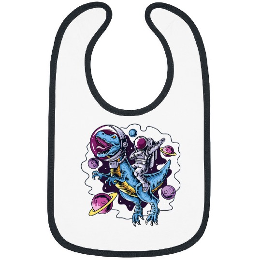 Dinosaur Pet Astronaut Riding TRex Dinosaur Astro TRex Space Bibs