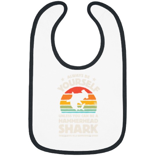 Shark Pet Hammerhead Shark Always Be Yourself Retro Vintage Men Women Bibs
