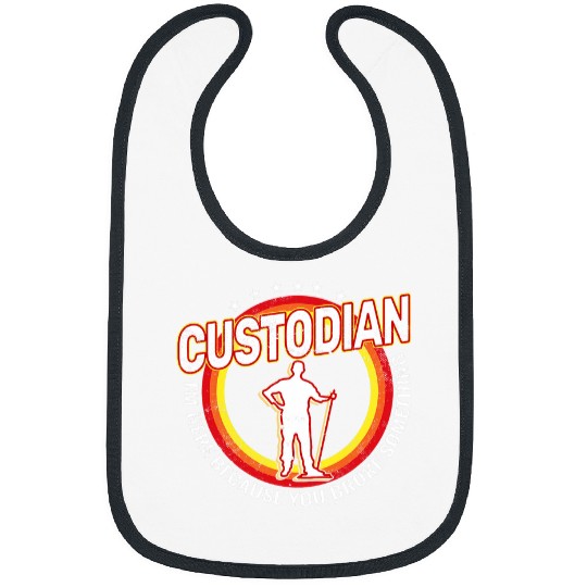 I am Here because you broke retro 80s Janitor Custodian Bibs